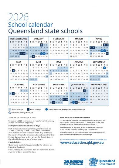 2026 School Calendar 